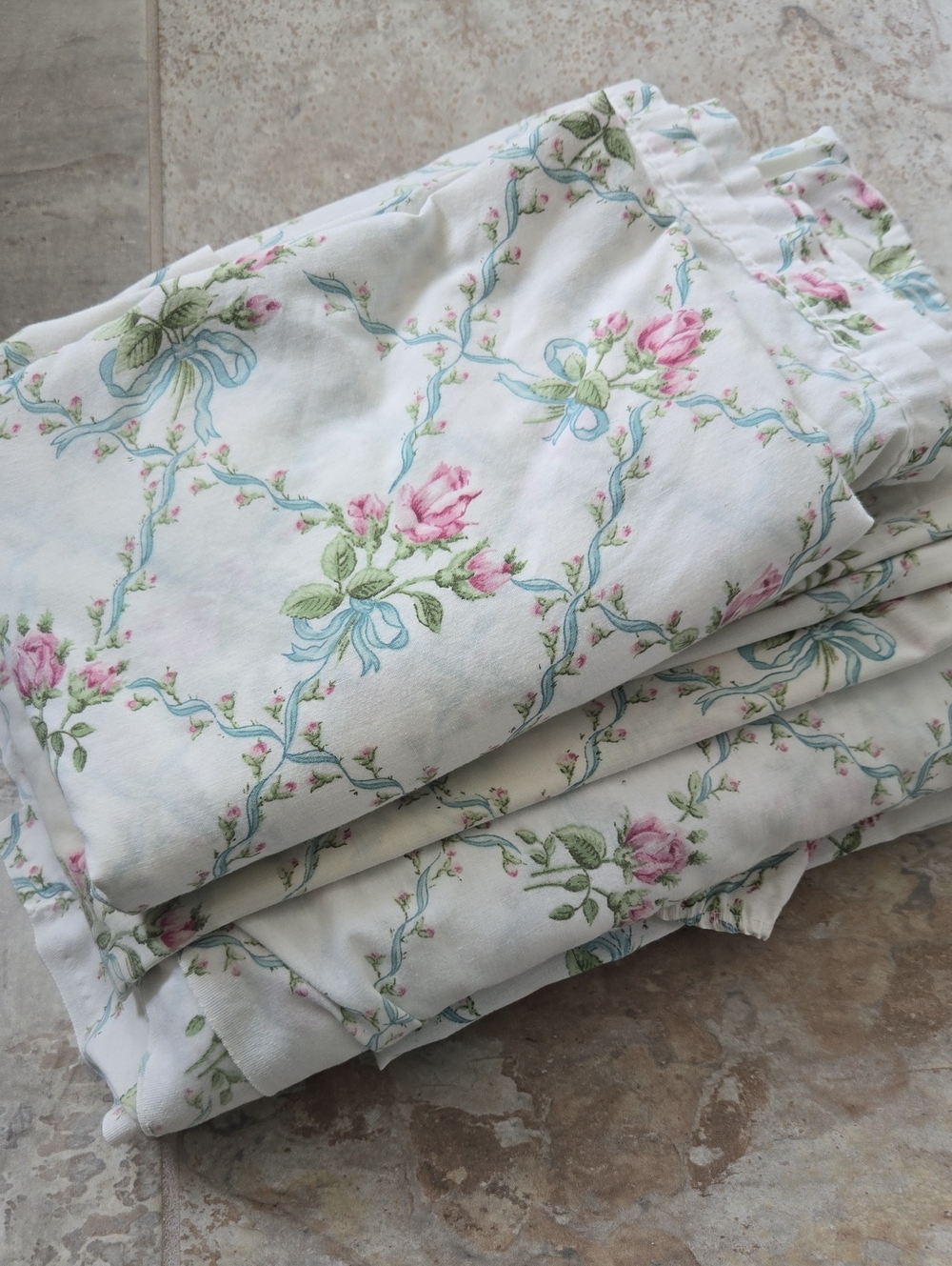 2 Sets Twin Vintage Bedding Lady Pepperell Grandeur Sets